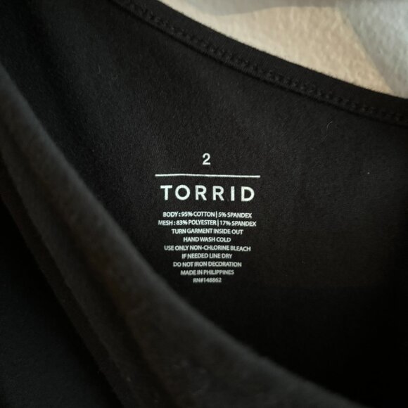 Torrid Black One-Shoulder Top 2X - Picture 8 of 8